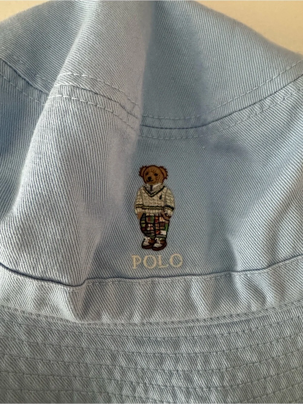 Polo by Ralph Lauren Boys Blue Kids Bucket Hat with Polo Bear Age 8-20 New